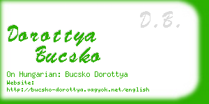 dorottya bucsko business card